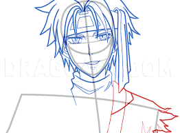 How To Draw An Anime Character Usui Tumaki Step By Step Drawing Guide By Catlucker Dragoart Com