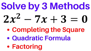 How To Solve A Quadratic Equation Whose Leading Coefficient Is Other Tha Quadratics Quadratic Equation Solving Quadratic Equations