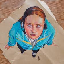 im Trying to draw Max mayfield in color pencils love Max ❤