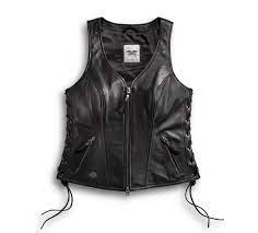 Watch us online and talk to us here: Women S Avenue Leather Vest 98071 14vw Harley Davidson Usa