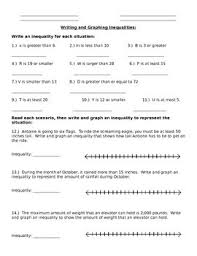 6th Grade Write And Graph Inequalities Worksheet 6th Grade Writing Writing Worksheets Essay Writing