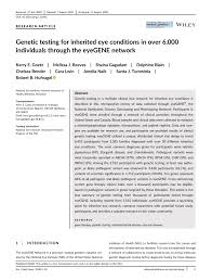 The national eye institute (nei) was established in 1968 and is located in bethesda, maryland. Pdf Genetic Testing For Inherited Eye Conditions In Over 6 000 Individuals Through The Eyegene Network