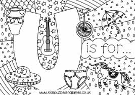 Letter u dot painting coloring page. Letter U Colouring Sheets Kids Puzzles And Games