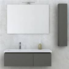 Mobile Bagno Sospeso Moderno Grigio Talpa Opaco 100 Cm Con Specchio E Pensile Sofia Mobile Bagno Bagno Bagni Moderni