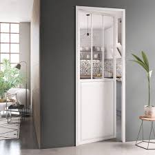 Bloc Porte Atelier Laquee Aluminium Blanc Artens H 204 X L 73 Cm Poussant Droit Bloc Porte Cuisine Moderne Blanche Decoration Maison