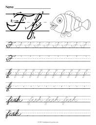 Free Printable Cursive F Worksheet Cursive Handwriting Worksheets Learning Cursive Cursive Handwriting Practice