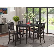 Black bar height table and chairs. Black Counter Height 5 Piece Dining Set Finish Option Overstock 10201081