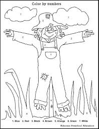 Halloween Color By Number Scarecrow Coloring Page For Kids Jpeg 386 500 Pixels Spaventapasseri Scuola Infanzia