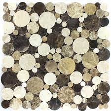 Classic & modern mosaic tiles. Mosaic Tiles Marble Brown Beige Polished