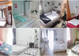 Elakkan menggunakan perabut seperti katil ataupun almari baju yang bersaiz terlalu besar, kerana ia akan menyebabkan bilik tampak serabut dan sesak. 40 Gambar Inspirasi Bilik Tidur Tanpa Katil Simple Cantik Ilham Dekorasi