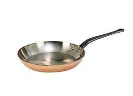De Buyer 646526 10 14 Round Copper Frying Pan With Cast Iron Handle Copper Frying Pan Cast Iron Handles Ceramic Cookware