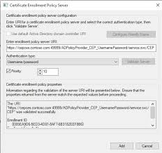 Configuring Certificate Enrollment Web Service For Certificate Key Based Renewal On A Custom Port Microsoft Docs