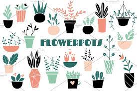 Home Garden Vector Collection Flower Pots Home And Garden Vector