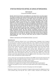 Jaga kepentingan umum asas pemerintahan islam. Pdf Strategi Pemuatan Artikel Di Jurnal Internasional Didi Sukyadi Academia Edu