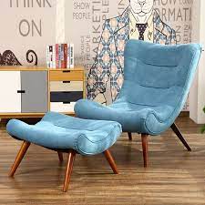 Hardin 78cm Wide Tufted Lounge Chair And Ottoman In 2021 Lounge Chairs Living Room Arm Chairs Living Room Blue Lounge Chair