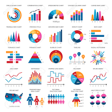 Color Finance Data Chart Vector Icons Statistics Colorful Presentation
