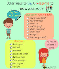 I have done nothing for a while now. Different Ways To Say And Response To How Are You Eslbuzz Learning English