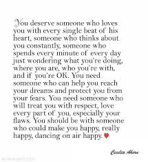 You Should Be With Someone Who Could Make You Happy Really Happy Dancing On Air Happy Cecelia Ahern Words Quotes Me Quotes