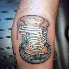 Want to discover art related to nylon? 40 Pancake Tattoo Ideas For Men Stacked Hotcake Designs
