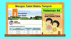 Senang belajar matematika kelas 5 halaman 4. Mengisi Tabel Waktu Tempuh Senang Belajar Matematika Kelas 5 Hal 64 Bab 2 Youtube
