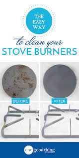 Rinse thoroughly under the running water. Learn How To Clean Those Tough Baked On Messes On Your Stove Burners And Burner Pans This Method Couldn T Be Mo Clean Stove Cleaning Hacks Deep Cleaning Tips