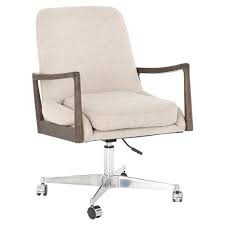 Shop for office chairs with arms at walmart.com. Lorry Modern Classic Beige Upholstered Cedar Wood Armrest Office Chair Kathy Kuo Home