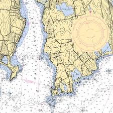 Rhode Island Little Compton Nautical Chart Decor