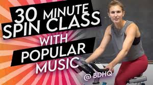 30 Minute Spin Class At Home With Popular Music Youtube