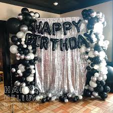 Backdrop Black And White Balloon Decoration Ideas Huge Balloon Photo Backdrop By Happy Helium Destin Bling Birthday Party 21st Birthday Decorations 16th Birthday Decorations