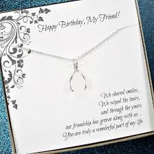 Having trouble finding a gift that's as great as your best friend? Friend Birthday Gift Wishbone Necklace Friendship Jewelry Message Jewelry Starring You Jewelry