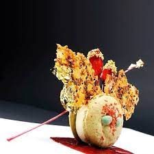 macaron emplatados postres presentaciones