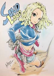 Rule 34 Dev - ann_(sand_land) bandana beard beelzebub_(sand_land) bird  blue_eyes blue_sky boots braid breasts character_request colored_skin  commentary crossed_arms driving english_commentary english_text facial_hair  frown gloves goggles ...
