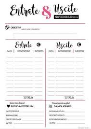 Entrate E Uscite Mensili Scarica La Tua Copia Budget Mensile Bullet Journal Key Planner Stampabile
