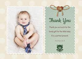 If you did receive a gift, mention it and tell them what you are going to be using it for. Baby Thank You Cards Make Custom Baby Thank You Cards Online Fotojet
