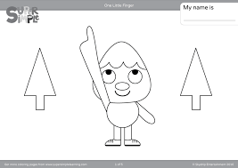 The three bumble nums gruff coloring pages. One Little Finger Coloring Pages Super Simple