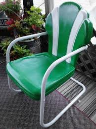 Re Done Vintage Shell Back Chair Metal Lawn Chairs Vintage Metal Chairs Metal Outdoor Chairs