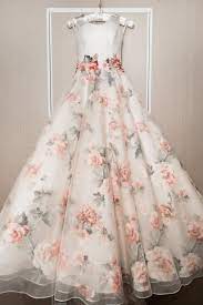 Chic A Line White Print Floral Prom Dresses Quinceanera Formal Dresses Wedding Gowns Amy3203 Wedding Dresses For Kids Floral Prom Dresses African Prom Dresses