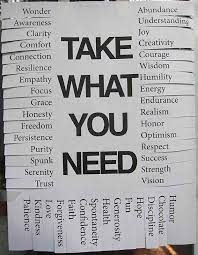 Take what you need poster. Take What You Need Flyer Gerald Grow S Home Page