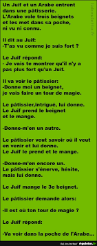 Les meilleures blagues sur les juifs, des blagues juives certifiées cacher! Un Juif Et Un Arabe Entrent Dans Une Patisserie Blagues Et Les Meilleures Images Droles