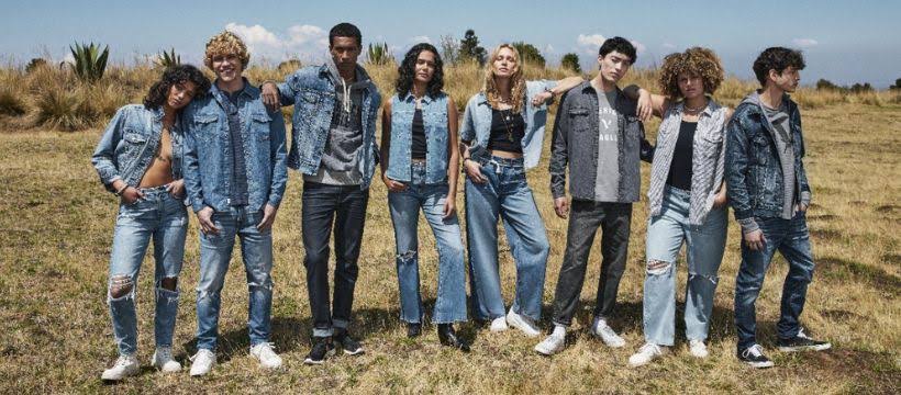 Comparison of American Eagle, Levi's, Gap, and Abercrombie denim brands.