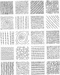 Grid Of Textures Art Worksheets Texture Drawing Zentangle Art