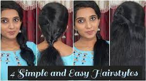 Quick And Easy Hairstyles Saree Churidar Kurti Hairstyles Rjgirlygirl Malayalam Youtube