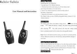 They will come in handy when. Xinfuchuang Electronic Xf 638 Walkie Talkie User Manual