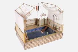 Marklin Schwimmbad Mit Sonnensegeln Sprungturm Dusche Und Umkleide Auktionshaus Puppenstube Spielzeug