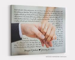 Wedding Rings Photo With Song Lyrics Wedding Vows Canvas Art First Dance Wedding Memento Unique Wedding Anniversary Gift In 2020 With Images Wedding Vows Canvas Wedding Mementos Wedding Rings Photos