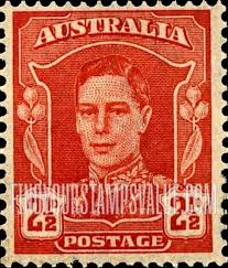Value of australia king edward viii red 2 1/2d stamps