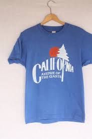 Vintage 80s Thin California Avenue Of The Giants Redwoods Setting Sun Nature Scene State Tourist T Shirt Screen Stars T Shirt Shirt Designs Shirts