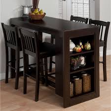 Jofran 810ec 48 Tribeca Counter Height Table W 3 Storage Shelves In Merlot Dining Room Small Small Kitchen Tables Dining Table With Storage
