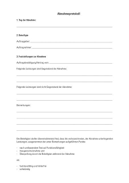 Ist die heiß ersehnte baugenehmigung endlich erteilt, so ist dies erst der anfang. Abnahmeprotokoll