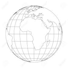 Also includes printable and blank maps, flags, cia world factbook maps, and antique historical maps Outline Earth Globe With Map Of World Focused On Africa Vector Illustration Royalty Free Cliparts Vectors And Stock Illustration Image 94132538